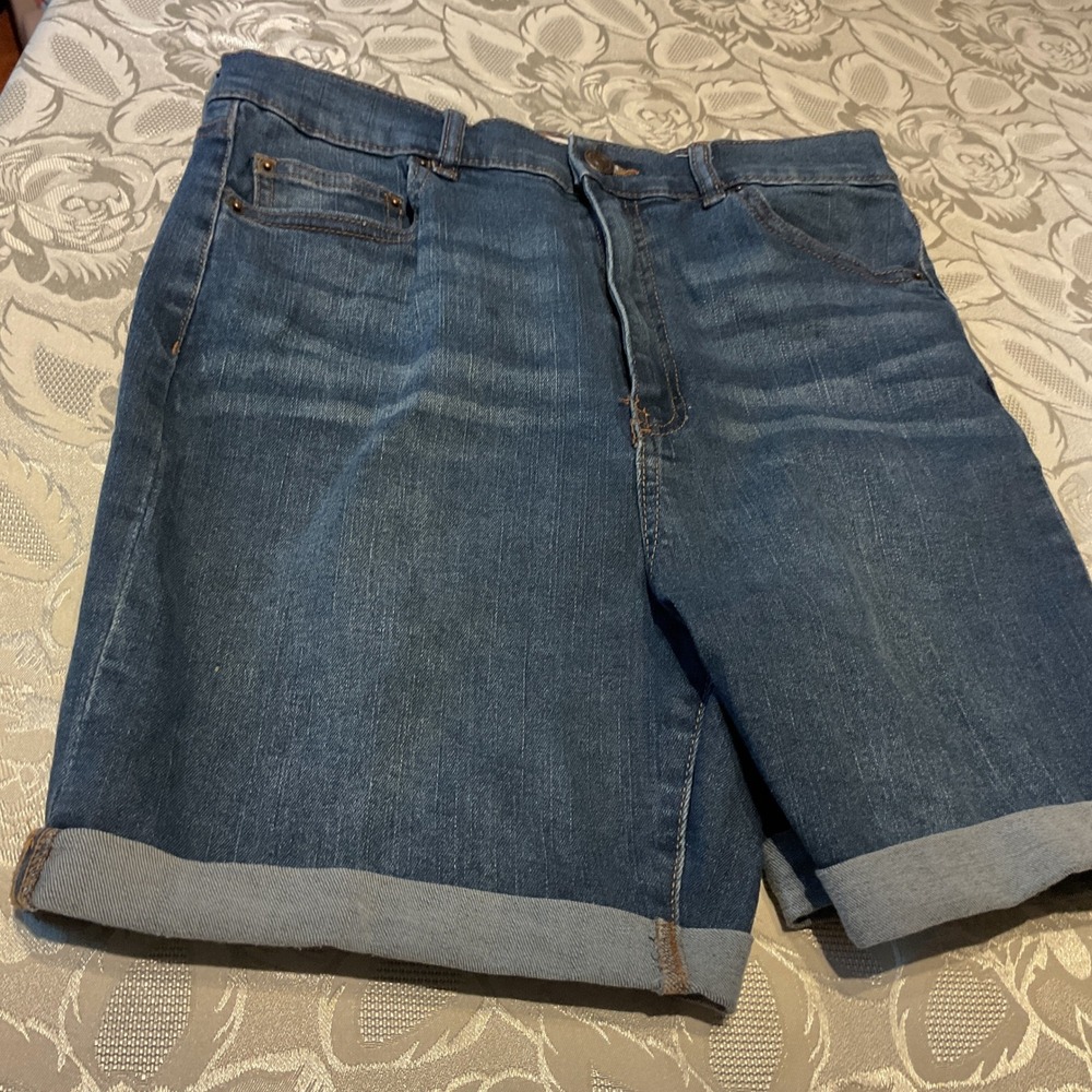 Ardene Bermuda Shorts Womens 9 Blue Excellent High Rise Cuffed Denim